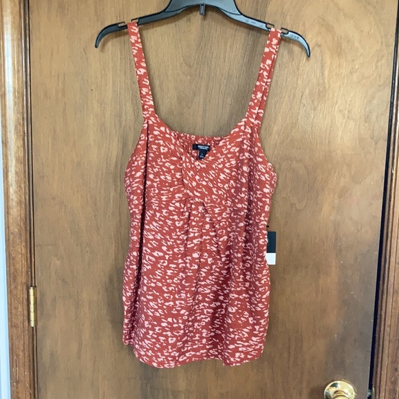 Simply Vera Vera Wang top abstract animal print top smocking in back L - Picture 10 of 15